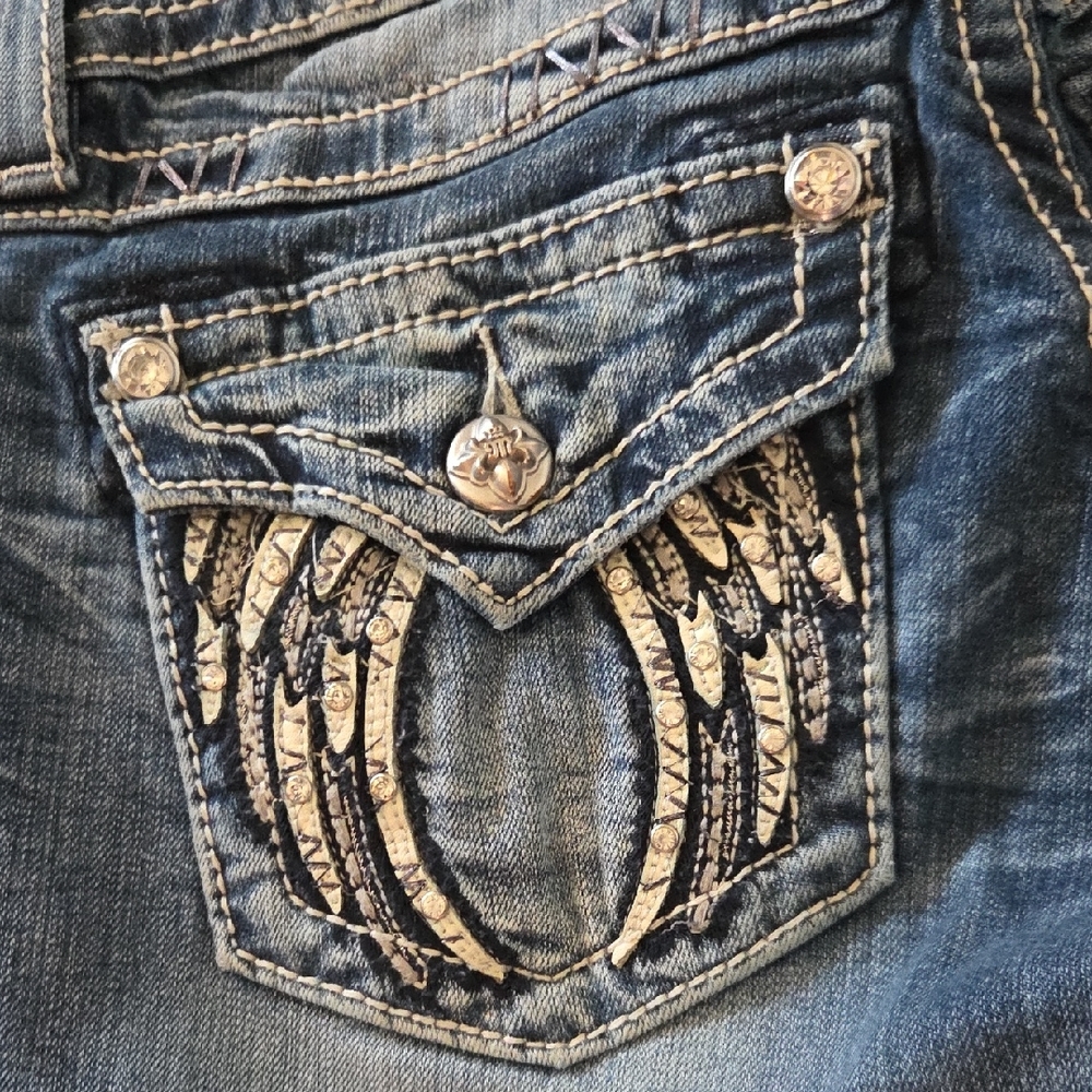 Miss Me Denim Boot Cut Jeans Size 26 - Picture 2 of 8